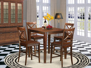 VNQU5-MAH-W 5 Piece Counter Height Pub Set Includes a Square Dining Room Table and 4
