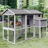 Chicken Coop with Large Nesting Box Outdoor Wooden Hen House Poultry Cage