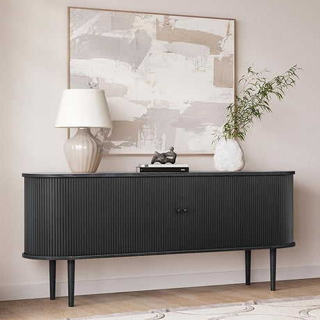 71'' Sideboard Storage Cabinet with Doors and Shelves - Credenza Storage Cabinet