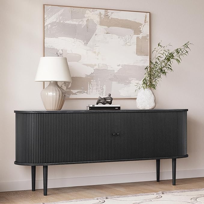Storage Cabinet with Doors and Shelves - Credenza Storage Cabinet