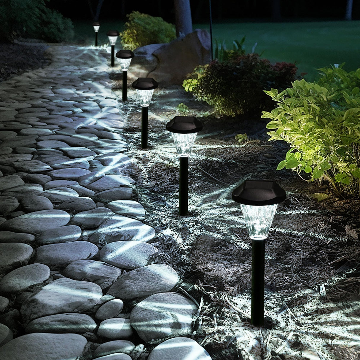 12 Pack Solar Lights Outdoor Waterproof,New Upgraded Solar Lights for Outside,Solar