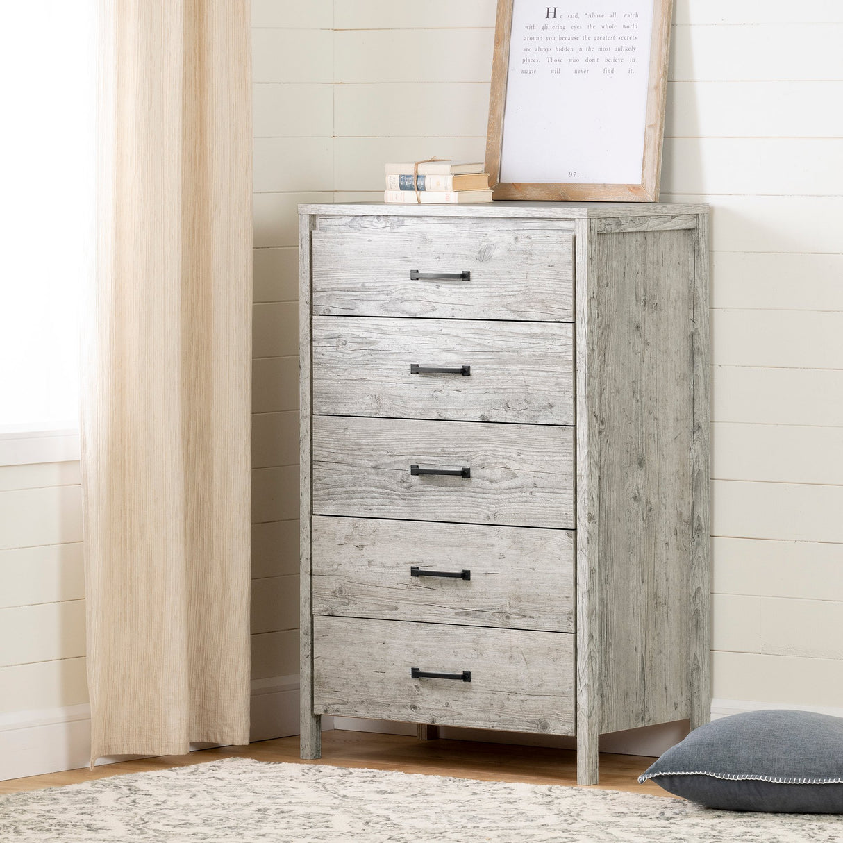 Gravity 5-Drawer Chest, Seaside Pine