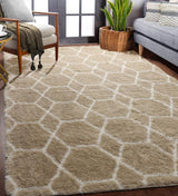 arge Fluffy Area Rug for Living Room Bedroom, 5x8 Black and Gold Rug,