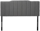 Satish Upholstered Channel Stitched Headboard in Grey