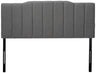 Satish Upholstered Channel Stitched Headboard in Grey
