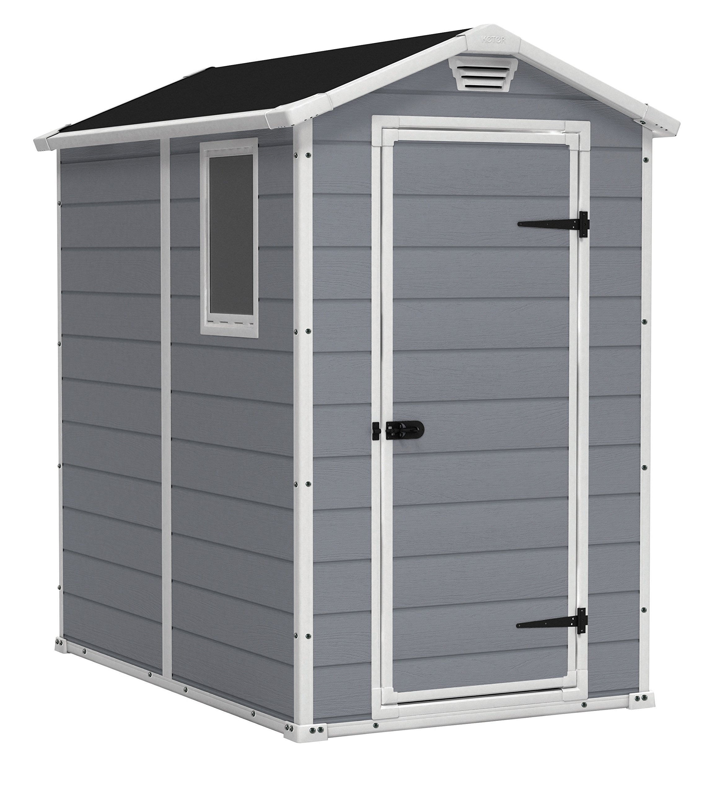 Manor 4x6 Resin Outdoor Storage Shed Kit-Perfect to Store Patio Furniture