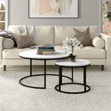 Watson Coffee Table, 35" and 22" Wide, Black/White