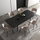 62.9'' to 94.4'' Extendable Dining Tables for 4 to 8 - New sintered Stone Material Rectangle