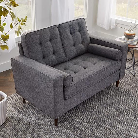 Lynnwood Upholstered Loveseat - Living Room Office or Bedroom - Mid-Century Modern Design Furniture -