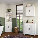 White Monroe Two-Door Floor Cabinet