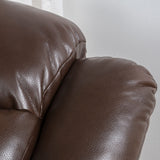 HOME Merit Faux Leather Glider Recliner Club Chair, Dark Brown