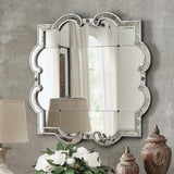 Fantina Antique Silver Paned Wall Mirror by Classic