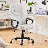 High Back Executive Office Chair - Ergonomic Faux Leather with Large Seat