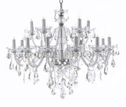 Clear 15 Lights K9 Crystal Chandelier Modern Luxurious Light Candle Pendant Lamp