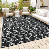 Reversible Mats - Outdoor Rugs 9'x12' for Patios Clearance, Plastic Straw Rugs