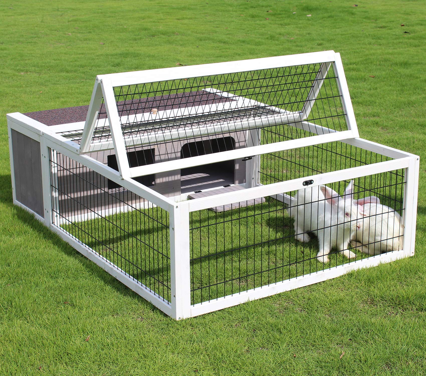 Tortoise House Habitat Wooden Small Animal Hutch Enclosure Indoor/Outdoor