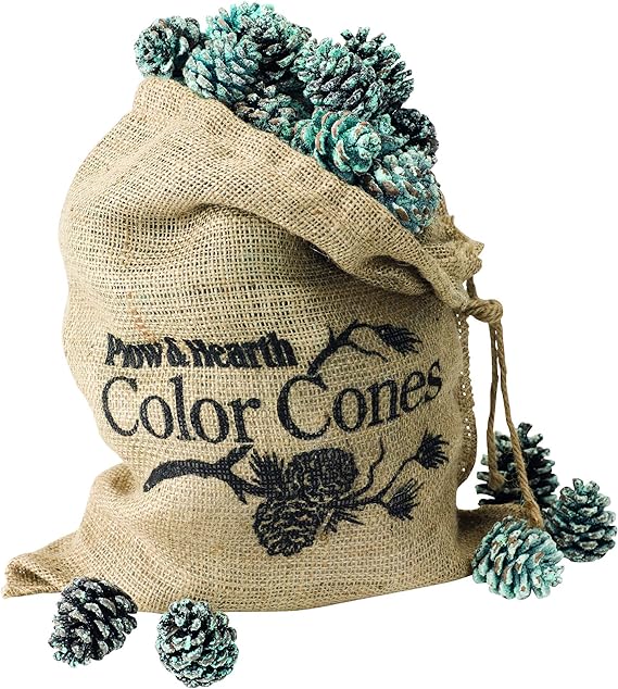 Fireplace and Firepit Color Cones, Festive Fun Rainbow Flame Changing Pine Cones