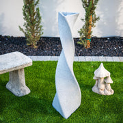 39 in. H Freestanding Resin Fiberglass Sculptural Modern Twisted Pilar Outdoor Garden