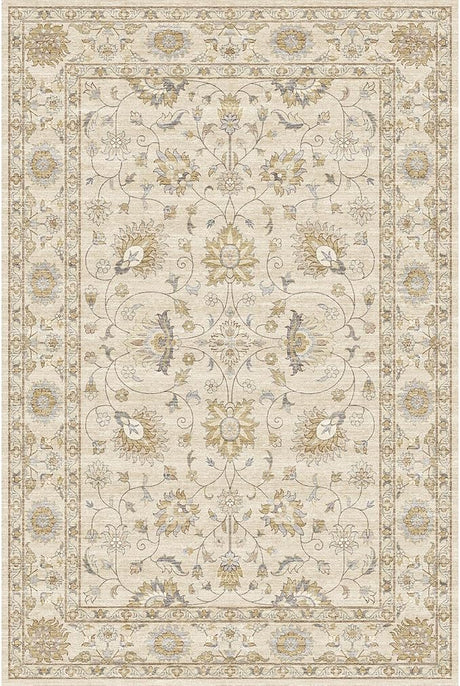 8'x10' Machine Washable Vintage Design Area Rug - Non Slip, Stain Resistant for Home, Office, Machine Washable Area Rugs 8x10, 8x10 Area Rugs for Living Room (Grey Beige 8x10)…