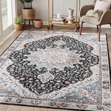 9x12 Area Rugs for Living Room,Ultra-Thin Washable Rug, Non-Slip Lightweight Foldable