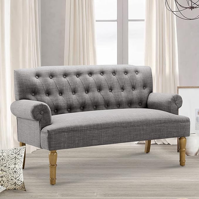 Drennan Loveseat - Sofa for Living Room, Linen, Ash