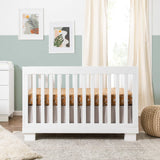 3-in-1 Convertible Crib with Toddler Bed Conversion Kit in White