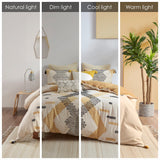 Queen Duvet Cover Set, Southwestern Geometric with Decorative Embroidery, Boho