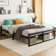 Queen Bed Frame No Box Spring Needed, Metal Platform Bed Frame Queen