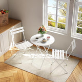 3-Piece Patio Bistro Set Folding Bistro Table and 2 Chairs Outdoor Furniture Sets