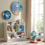 Toy Storage Organizer with Bookshelf, 5-Cubby Children's Toy Shelf