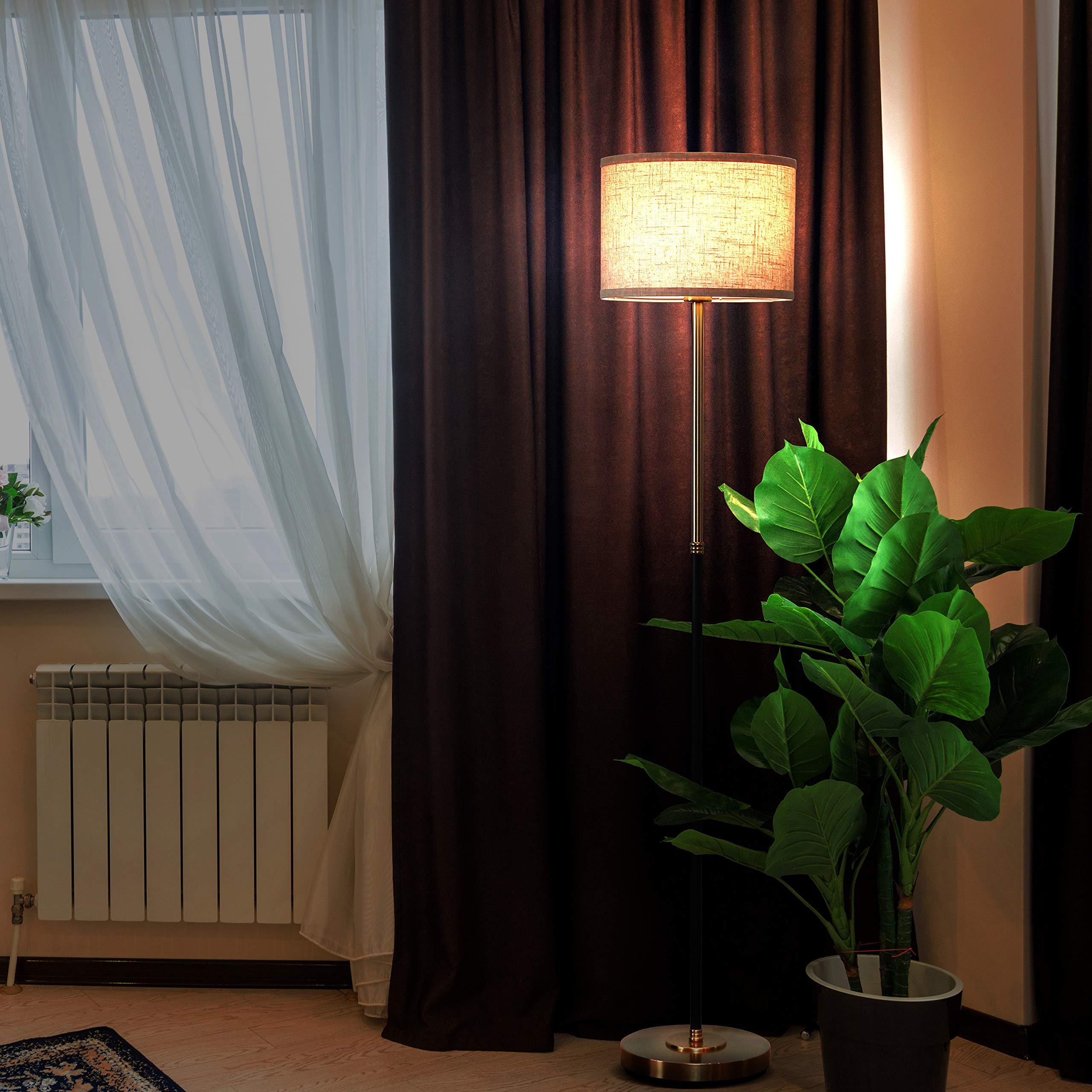 Emery LED Floor Lamp, Mid-Century Standing Lamp for Bedroom Reading