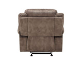 Tufted Glider Recliner in 2-Tone Chocolate