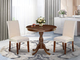 Antique 3 Piece Dining Set for Small Spaces Contains a Round Kitchen