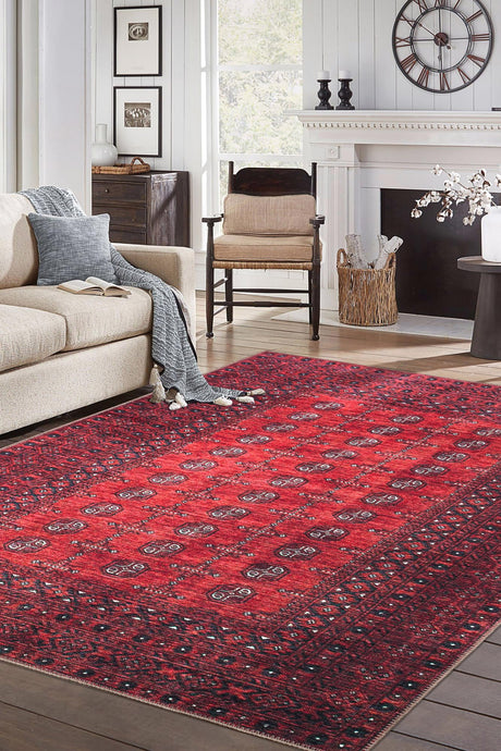 Machine Washable Area Rugs with Non-Slip Backing, Ideal for Hallway, Living Room,