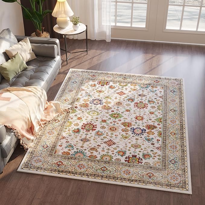 Area Rugs 8x10 Rug for Living Room Washable Boho Area Rug Non Slip Soft