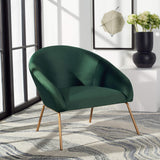 Home Collection Mandi Velvet Accent Chair ACH6204B, 0, Malachite Green/Gold