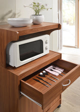 Microwave Kitchen Cart, Cherry