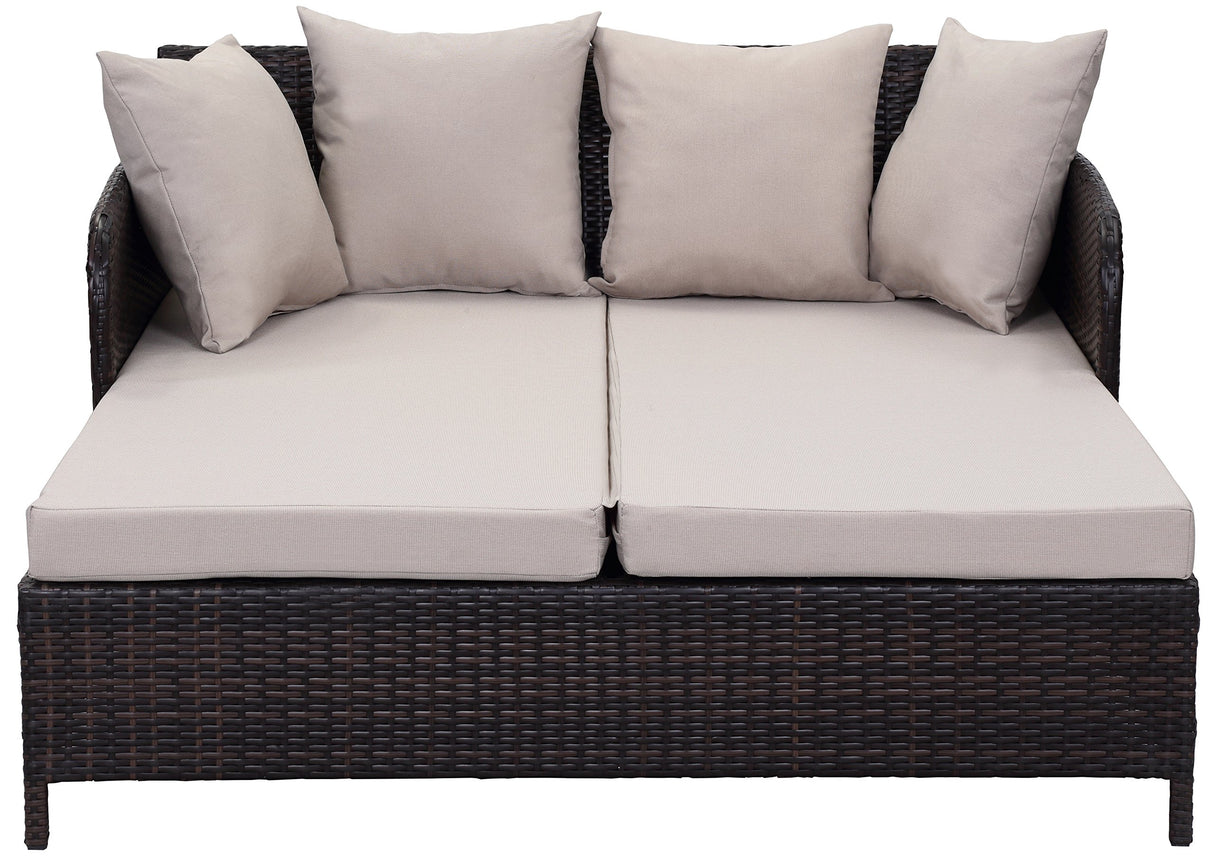 Outdoor Collection August Titanium & Sand Daybed
