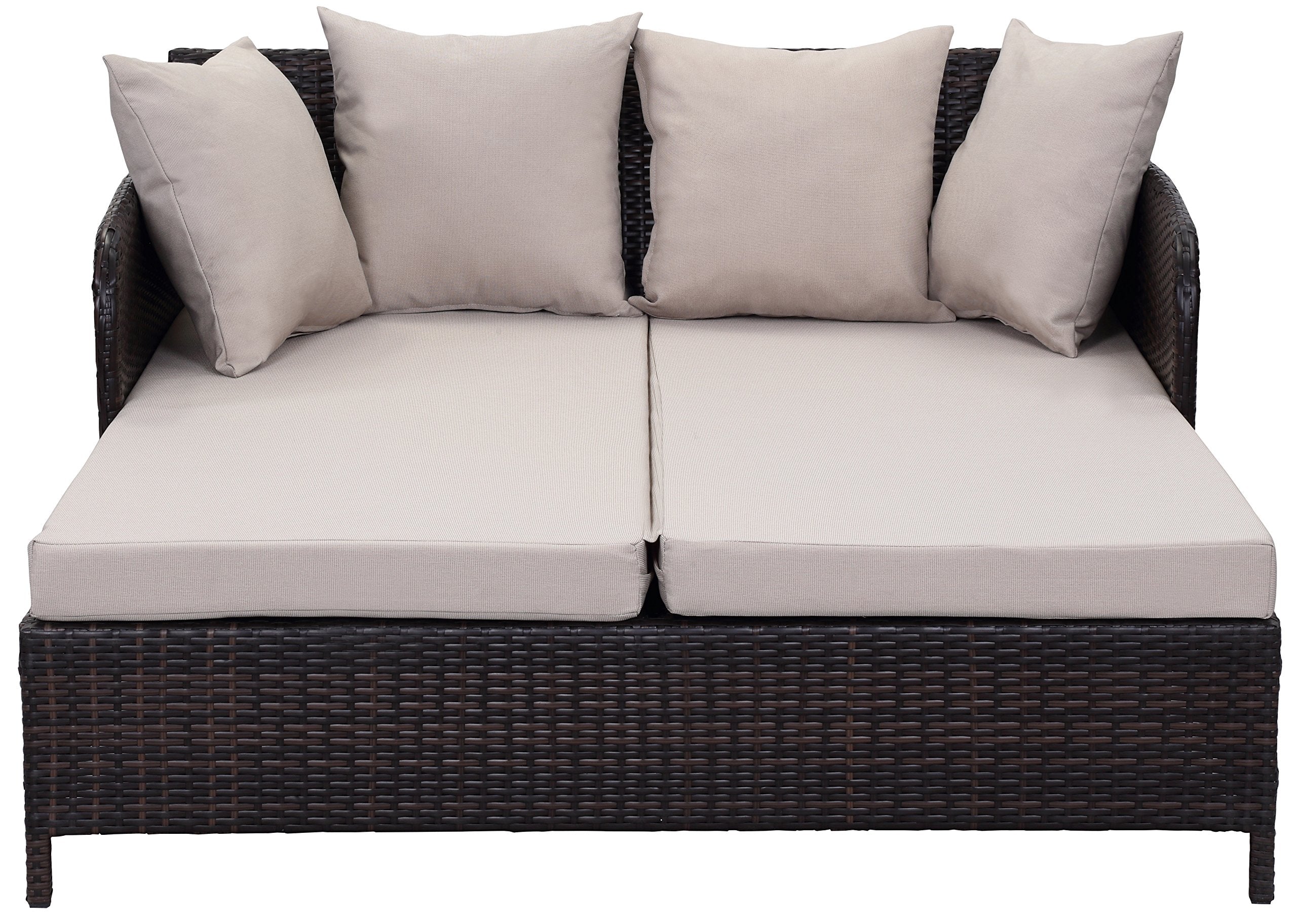Outdoor Collection August Titanium & Sand Daybed