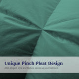 Goose Feather Comforter Full Size, Pinch Pleat All Season Medium Warmth Duvet Insert,