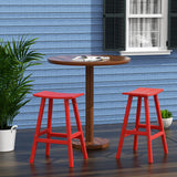 Malibu 29 Inch Outdoor Bar Stools, All Weather Resistant Poly Lumber Adirondack Bar