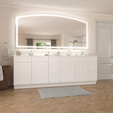 84x40 Inch Arch LED Bathroom Mirror with Dimmable Lights