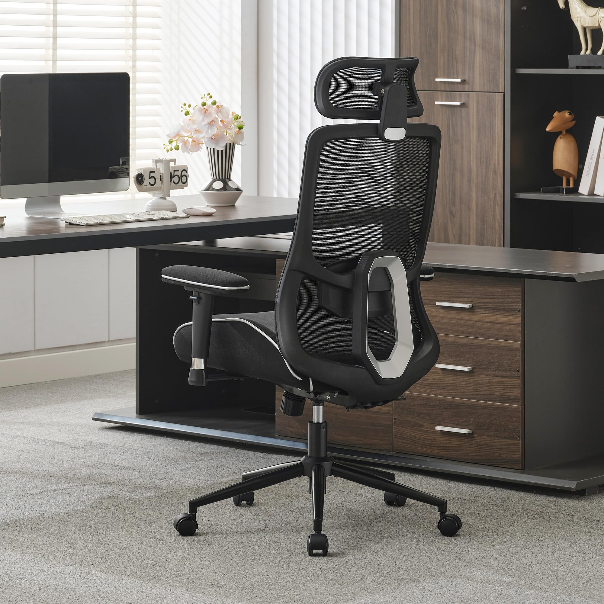 Ergonomic Office Chair, 400 LBS Mesh Office Chair with High Back, 4.33’’ Thicken Seat