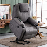 Medium Power Lift Recliner Chair Sofa with Massage and Heat for Elderly, 3 Positions