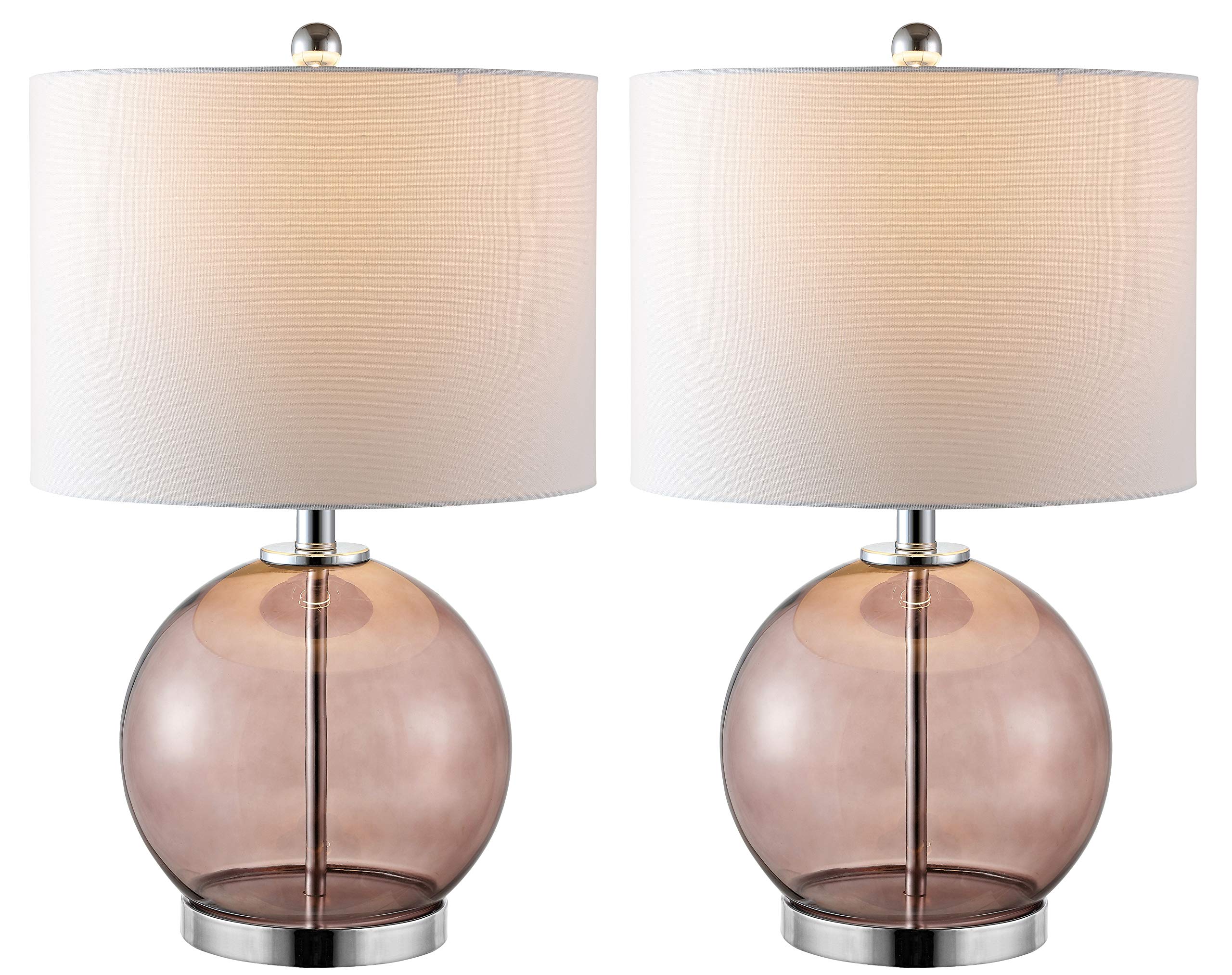 Lighting Collection Lonni Smoked Grey Glass 23-inch Bedroom Living Room