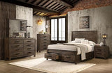 Woodmont Queen Bed 5-Piece Set, Rustic Golden Brown