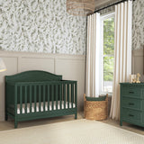DaVinci Charlie 4-in-1 Convertible Crib in Forest Green, Greenguard Gold Certified