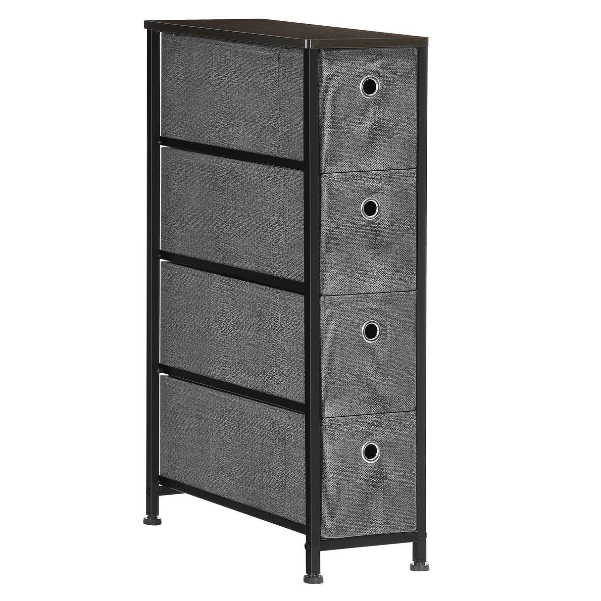 Dressers with Fabric Drawers Storage Tower Units, 31.5" and 7.9", Grey