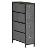 Dressers with Fabric Drawers Storage Tower Units, 31.5" and 7.9", Grey