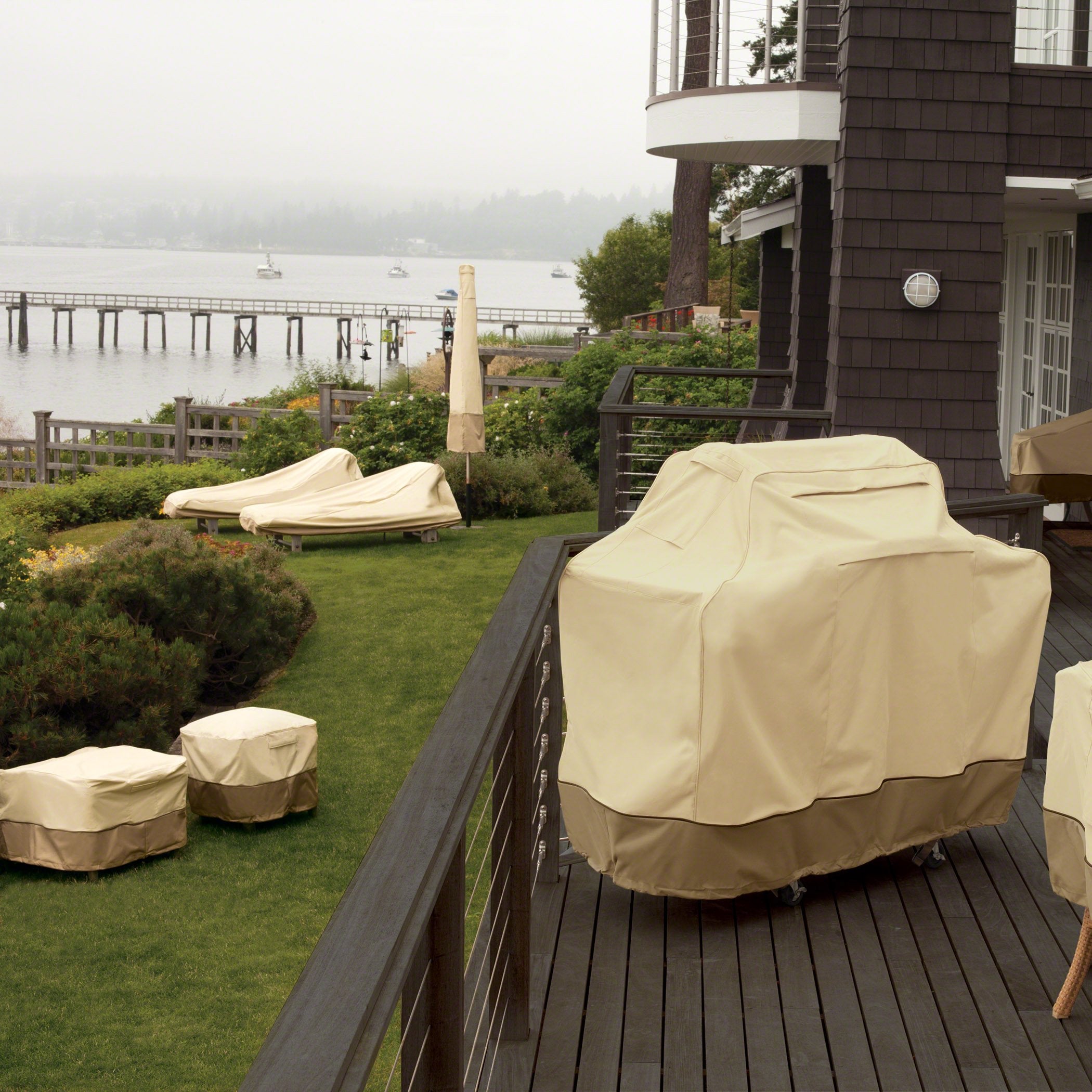 Veranda Water-Resistant 26 Inch Patio Bar Chair & Stool Cover, 4-Pack, Patio Furniture Covers
